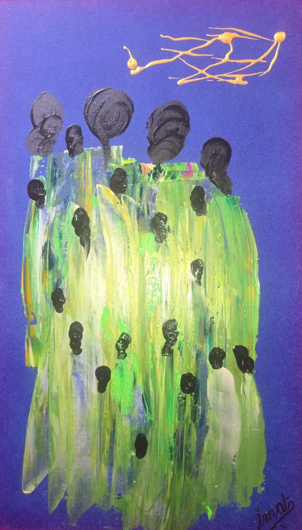 IMATS_GALERIE_Marlene_Millon-Desvignes_tableaufamille64-En_feuille En feuille